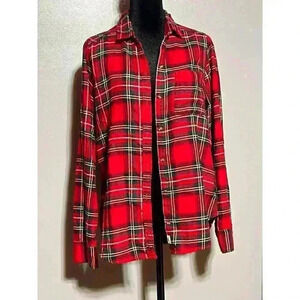 Hollister Long Sleeve‎ Flannel Red & Blue XS